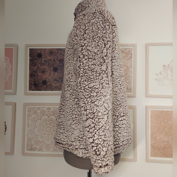 ⭐️3/$30-Sherpa pullover jacket, small medium, purple - Picture 5 of 12